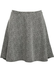 Inspire Grey Marble Skater Skirt - pattern: plain; fit: loose/voluminous; waist: high rise; predominant colour: mid grey; occasions: casual, work, holiday; length: just above the knee; style: a-line; fibres: polyester/polyamide - stretch; hip detail: soft pleats at hip/draping at hip/flared at hip; waist detail: narrow waistband; pattern type: fabric; texture group: jersey - stretchy/drapey