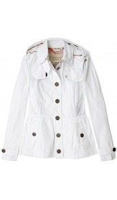 Optic White Packaway Jacket - pattern: plain; length: standard; style: parka; fit: slim fit; predominant colour: white; occasions: casual; fibres: polyester/polyamide - 100%; collar: shirt collar/peter pan/zip with opening; sleeve length: long sleeve; sleeve style: standard; collar break: high/illusion of break when open; pattern type: fabric; texture group: other - light to midweight