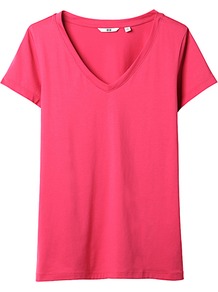 Women Premium Cotton Single Jersey V Neck Short Sleeve T A 15 Red - neckline: v-neck; pattern: plain; style: t-shirt; predominant colour: true red; occasions: casual, holiday; length: standard; fibres: cotton - 100%; fit: straight cut; sleeve length: short sleeve; sleeve style: standard; pattern type: fabric; texture group: jersey - stretchy/drapey