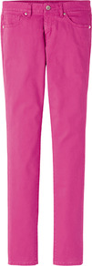 Women Colour Skinny Fit Tapered Jeans 11 Pink - length: standard; pattern: plain; pocket detail: traditional 5 pocket; waist: mid/regular rise; style: tapered; predominant colour: hot pink; occasions: casual, work, holiday; fibres: cotton - mix; texture group: denim; trends: fluorescent; pattern type: fabric
