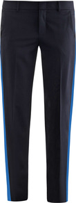 Tropical Wool Tuxedo Trousers - length: standard; pattern: plain; pocket detail: small back pockets, pockets at the sides; waist: low rise; secondary colour: diva blue; predominant colour: black; occasions: evening; fibres: wool - stretch; texture group: crepes; trends: sporty redux, tuxedo; fit: slim leg; pattern type: fabric; style: standard