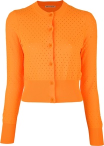 'Fran' Cardigan - pattern: plain; length: cropped; predominant colour: bright orange; occasions: casual; style: standard; fibres: nylon - 100%; fit: slim fit; sleeve length: long sleeve; texture group: knits/crochet; pattern type: knitted - other