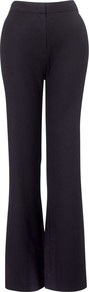 Orwell Trouser - length: standard; pattern: plain; waist detail: fitted waist; waist: high rise; predominant colour: navy; occasions: evening, work; fibres: wool - stretch; fit: bootcut; pattern type: fabric; texture group: woven light midweight; style: standard