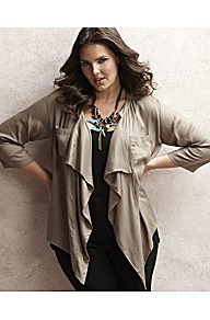 Jeffrey & Paula Soft Jacket - pattern: plain; style: single breasted blazer; collar: shawl/waterfall; fit: loose; predominant colour: taupe; occasions: casual, work; length: standard; fibres: viscose/rayon - 100%; sleeve length: long sleeve; sleeve style: standard; collar break: low/open; pattern type: fabric; texture group: other - light to midweight