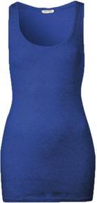 Mas00 Vest In Cobalt - sleeve style: standard vest straps/shoulder straps; pattern: plain; length: below the bottom; style: vest top; predominant colour: navy; occasions: casual, holiday; neckline: scoop; fibres: cotton - stretch; fit: tight; sleeve length: sleeveless; pattern type: fabric; texture group: jersey - stretchy/drapey