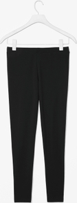 Jersey Leggings - length: standard; pattern: plain; style: leggings; waist: mid/regular rise; predominant colour: black; occasions: casual, evening, work; fibres: cotton - stretch; hip detail: fitted at hip (bottoms); fit: skinny/tight leg; pattern type: fabric; pattern size: standard; texture group: jersey - stretchy/drapey