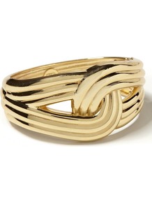 Anchors Knotted Cuff - predominant colour: gold; occasions: casual; style: cuff; size: large/oversized; material: chain/metal; finish: metallic