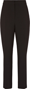 Elm Flat Fronted Cropped Pants - pattern: plain; pocket detail: small back pockets, pockets at the sides; waist: mid/regular rise; predominant colour: black; occasions: evening, work; length: ankle length; fibres: polyester/polyamide - 100%; texture group: crepes; fit: straight leg; pattern type: fabric; style: standard
