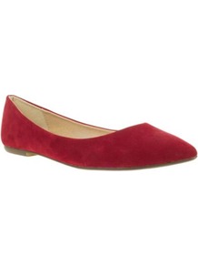 Red Basic Pointed Toe Casual Ballerinas - predominant colour: true red; occasions: casual, evening, work; material: fabric; heel height: flat; toe: pointed toe; style: ballerinas / pumps; finish: plain; pattern: plain