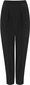Zip Hem Silk Joggers Boutique - pattern: plain; style: tracksuit pants; waist detail: elasticated waist; waist: mid/regular rise; predominant colour: black; occasions: casual, evening; length: ankle length; fibres: silk - 100%; hip detail: front pleats at hip level; texture group: silky - light; fit: baggy; pattern type: fabric