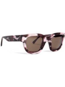 Printed Frame Sunglasses - predominant colour: chocolate brown; occasions: casual, work, occasion, holiday; style: d frame; size: standard; material: plastic/rubber; finish: plain; pattern: patterned/print