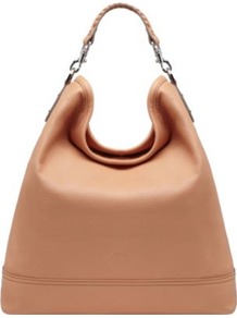 Effie Spongy Pebbled Leather Hobo - predominant colour: camel; occasions: casual, evening, work, holiday; type of pattern: light; style: shoulder; length: shoulder (tucks under arm); size: standard; material: leather; pattern: plain; finish: plain