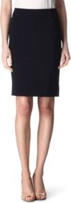 New Koto Skirt - pattern: plain; style: pencil; fit: tailored/fitted; waist detail: fitted waist; hip detail: front pockets at hip, fitted at hip, added detail/embellishment at hip, sculpting darts/pleats/seams at hip; waist: high rise; predominant colour: navy; occasions: evening, work; length: just above the knee; fibres: polyester/polyamide - stretch; pattern type: fabric; pattern size: standard; texture group: jersey - stretchy/drapey