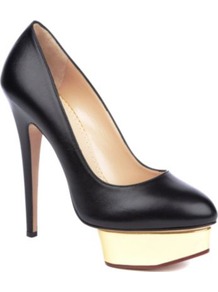 Dolly Leather Courts - predominant colour: black; occasions: evening, work, occasion; material: leather; heel height: high; heel: platform; toe: pointed toe; style: courts; finish: plain; pattern: plain