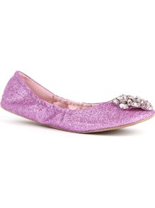 Celsey Glitter Pumps - predominant colour: lilac; occasions: casual, evening; material: fabric; heel height: flat; embellishment: glitter; toe: round toe; style: ballerinas / pumps; finish: metallic; pattern: plain