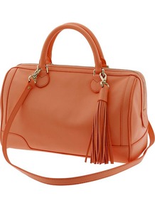 Evan Satchel - predominant colour: tan; occasions: casual; style: bowling; length: across body/long; size: standard; material: leather; pattern: plain; finish: plain