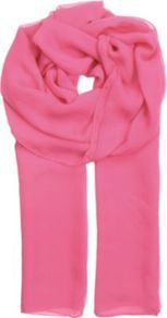 Pina Silk Chiffon Scarf - predominant colour: pink; occasions: casual, work, occasion; type of pattern: standard; style: regular; size: standard; material: silk; pattern: plain