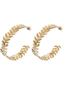 Gaby Earrings - predominant colour: gold; occasions: evening, work, occasion, holiday; style: hoop; length: long; size: standard; material: chain/metal; fastening: pierced; trends: metallics; finish: plain; embellishment: chain/metal