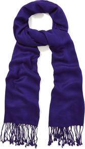 Celeste Scarf, Amethyst - predominant colour: purple; occasions: casual, evening, work, occasion; style: regular; size: standard; material: fabric; embellishment: fringing, tassels; pattern: plain