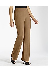 Bootcut Trouser - length: standard; pattern: plain; waist detail: fitted waist; waist: mid/regular rise; predominant colour: camel; occasions: casual, evening, work; fibres: polyester/polyamide - mix; hip detail: fitted at hip (bottoms); fit: bootcut; pattern type: fabric; texture group: jersey - stretchy/drapey; style: standard