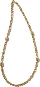 Floral Bouquet Spiral Necklace - predominant colour: gold; occasions: casual, evening, work; style: standard; length: mid; size: small; material: chain/metal; finish: metallic; embellishment: beading