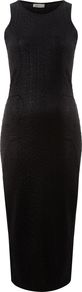 Women's Snake Midi Dress, Black - length: below the knee; neckline: round neck; fit: tight; pattern: plain; sleeve style: sleeveless; style: bodycon; predominant colour: black; occasions: evening, work, occasion; fibres: polyester/polyamide - stretch; sleeve length: sleeveless; pattern type: fabric; texture group: jersey - stretchy/drapey