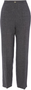 Multi Snaffle Trouser - length: standard; pattern: plain; waist: high rise; predominant colour: charcoal; occasions: casual, evening, work; fibres: polyester/polyamide - 100%; fit: straight leg; pattern type: fabric; texture group: woven light midweight; style: standard