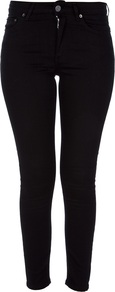 'Skin 5' Stretch Jean - style: skinny leg; pattern: plain; pocket detail: traditional 5 pocket; waist: mid/regular rise; predominant colour: black; occasions: casual; length: ankle length; fibres: cotton - stretch; jeans detail: dark wash; texture group: denim; pattern type: fabric
