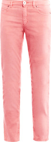 Madre Mid Rise Skinny Leg Jeans - style: straight leg; length: standard; pattern: plain; pocket detail: traditional 5 pocket; waist: mid/regular rise; predominant colour: pink; occasions: casual, evening, holiday; fibres: cotton - stretch; texture group: denim; pattern type: fabric