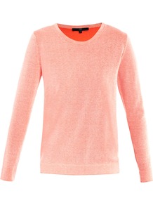 Reversible Neon Sweater - neckline: round neck; pattern: plain; style: standard; predominant colour: bright orange; occasions: casual, work; length: standard; fibres: polyester/polyamide - 100%; fit: standard fit; sleeve length: long sleeve; sleeve style: standard; texture group: knits/crochet; pattern type: knitted - fine stitch