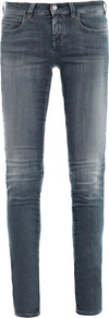 Bamboo Mid Rise Skinny Jeans - style: skinny leg; length: standard; pattern: plain; pocket detail: traditional 5 pocket; waist: mid/regular rise; predominant colour: denim; occasions: casual; fibres: cotton - stretch; jeans detail: shading down centre of thigh, washed/faded; texture group: denim; pattern type: fabric