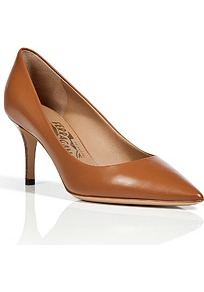 Hazelnut Leather Pointed Toe Susi Pumps - predominant colour: tan; occasions: evening, work; material: leather; heel height: high; heel: stiletto; toe: pointed toe; style: courts; finish: plain; pattern: plain