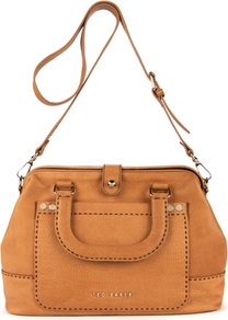 Ted Baker Foxell Stab Stitch Tote - predominant colour: tan; occasions: casual, work; type of pattern: standard; style: tote; length: across body/long; size: standard; material: leather; pattern: plain; finish: plain