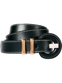 Holby Skinny Belt - predominant colour: black; occasions: casual, work; type of pattern: standard; style: classic; size: skinny; worn on: hips; material: leather; pattern: plain; finish: plain