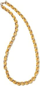 Link Necklace - predominant colour: gold; occasions: casual, evening, work, holiday; style: standard; length: mid; size: standard; material: chain/metal; finish: plain; embellishment: chain/metal
