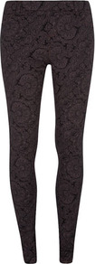 Fig Paisley Print Jegging - length: standard; style: leggings; pattern: paisley; waist: mid/regular rise; predominant colour: purple; secondary colour: black; occasions: casual; fibres: cotton - stretch; texture group: jersey - clingy; fit: skinny/tight leg; pattern type: fabric; pattern size: big & busy