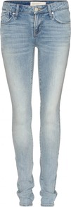 Lou Skinny Jeans - style: skinny leg; length: standard; pattern: plain; pocket detail: traditional 5 pocket; waist: mid/regular rise; predominant colour: denim; occasions: casual; fibres: cotton - mix; jeans detail: whiskering, shading down centre of thigh, washed/faded; texture group: denim; pattern type: fabric