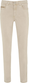 Neutral Zip Pocket Jeans - pattern: plain; pocket detail: traditional 5 pocket; style: slim leg; waist: mid/regular rise; predominant colour: stone; occasions: casual; length: ankle length; fibres: viscose/rayon - stretch; texture group: denim; pattern type: fabric