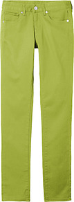 Women Colour Skinny Fit Straight Jeans B 53 Green - style: straight leg; length: standard; pattern: plain; pocket detail: traditional 5 pocket; waist: mid/regular rise; predominant colour: lime; occasions: casual, holiday; fibres: cotton - stretch; texture group: denim; trends: fluorescent; pattern type: fabric