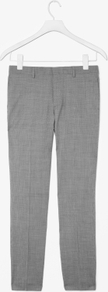 Houndstooth Trousers - length: standard; waist detail: fitted waist, narrow waistband; pocket detail: small back pockets, pockets at the sides; waist: mid/regular rise; predominant colour: mid grey; occasions: casual, evening, work; fibres: wool - 100%; hip detail: fitted at hip (bottoms); pattern: dogtooth; fit: slim leg; pattern type: fabric; pattern size: small & busy; texture group: woven light midweight; style: standard