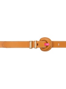 Holby Skinny Prong Belt, Tan - predominant colour: tan; occasions: casual, work; type of pattern: standard; style: classic; size: skinny; worn on: waist; material: leather; pattern: plain; finish: plain