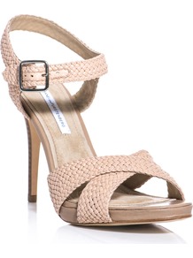 Vivi Sandals - predominant colour: blush; occasions: casual, evening, holiday; material: leather; heel height: high; embellishment: buckles; ankle detail: ankle strap; heel: stiletto; toe: open toe/peeptoe; style: strappy; finish: plain; pattern: plain