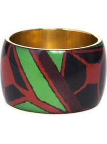 Aron Bracelet - occasions: casual, evening, work, occasion, holiday; predominant colour: multicoloured; style: bangle; size: large/oversized; material: chain/metal; trends: statement prints, modern geometrics; finish: plain