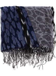 Disco Animal - predominant colour: navy; occasions: casual; type of pattern: standard; style: regular; size: large; material: fabric; embellishment: fringing, tassels; pattern: animal print, patterned/print; trends: statement prints