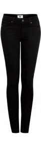 Hoxton High Rise Skinny Jeans - style: skinny leg; length: standard; pattern: plain; pocket detail: traditional 5 pocket; waist: mid/regular rise; predominant colour: black; occasions: casual, evening; fibres: cotton - mix; jeans detail: dark wash; texture group: denim; pattern type: fabric