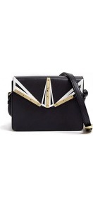 Exclusive Dream Engraved Perpex Leather Bag - predominant colour: black; occasions: casual, evening, work; type of pattern: light; style: shoulder; length: shoulder (tucks under arm); size: small; material: leather; embellishment: studs, chain/metal; pattern: plain; finish: metallic