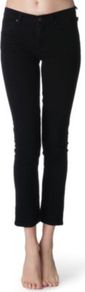 Carlton Slim Straight High Rise Jeans - style: straight leg; pattern: plain; pocket detail: traditional 5 pocket; waist: mid/regular rise; predominant colour: black; occasions: casual, evening; length: ankle length; fibres: cotton - stretch; jeans detail: dark wash; texture group: denim; pattern type: fabric; pattern size: standard