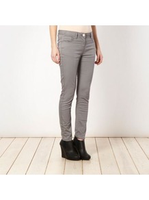 Light Grey Super Skinny Jeans - style: skinny leg; length: standard; pattern: plain; pocket detail: traditional 5 pocket; waist: mid/regular rise; predominant colour: mid grey; occasions: casual; fibres: cotton - mix; texture group: denim; pattern type: fabric