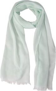Pale Green Scarf - predominant colour: pistachio; occasions: casual, evening, work, holiday; style: regular; size: standard; material: fabric; embellishment: fringing; pattern: plain