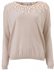 Dixie Jumper - neckline: round neck; pattern: plain; bust detail: added detail/embellishment at bust; style: standard; predominant colour: champagne; occasions: casual, evening, work; length: standard; fibres: cotton - mix; fit: loose; shoulder detail: added shoulder detail; sleeve length: long sleeve; sleeve style: standard; texture group: knits/crochet; pattern type: knitted - fine stitch; pattern size: small & light
